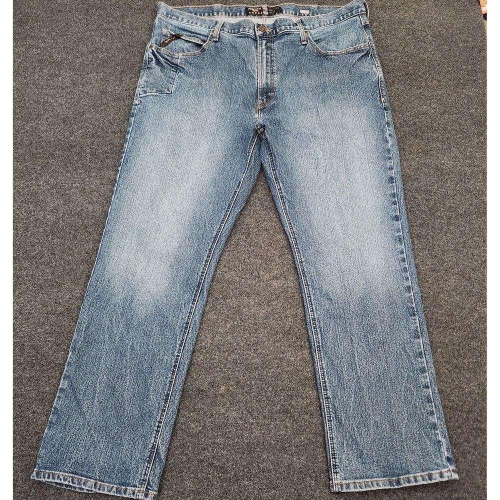 Ariat Mens 42x32 Rebar M4 Relaxed Bootcut Mediun Wash Jeans Workwear Rugged